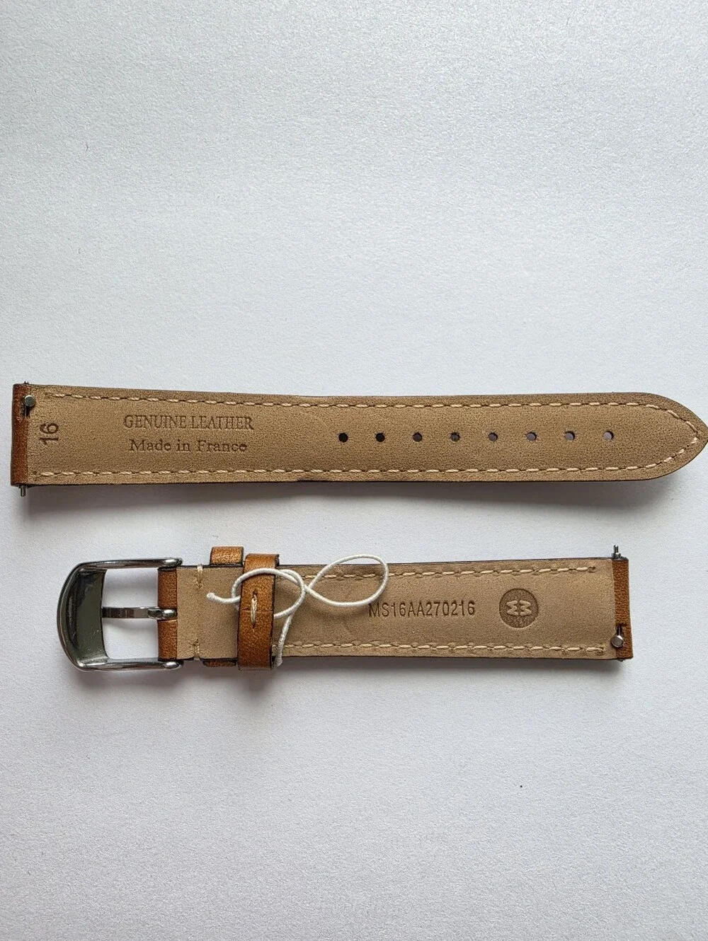 Michele 16mm Saddle Brown Leather Watch Strap, 12-18mm Leather MS16AA270216